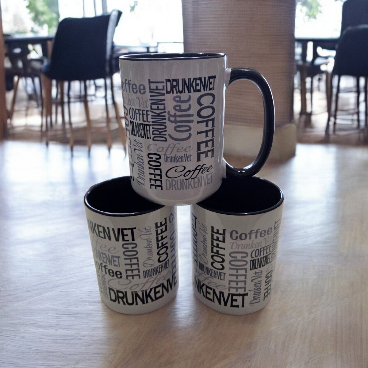 Mug with Color Inside - Drunken Vet Coffee Wrapped Name