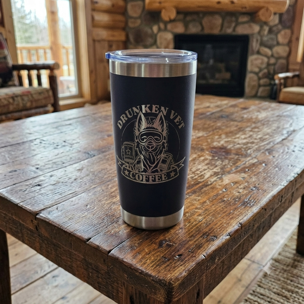 Stainless Steel Laser Engraved Travel Mug - 20oz