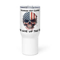Travel mug with a handle - Never Give up the Fight - Suicide Awareness Mug