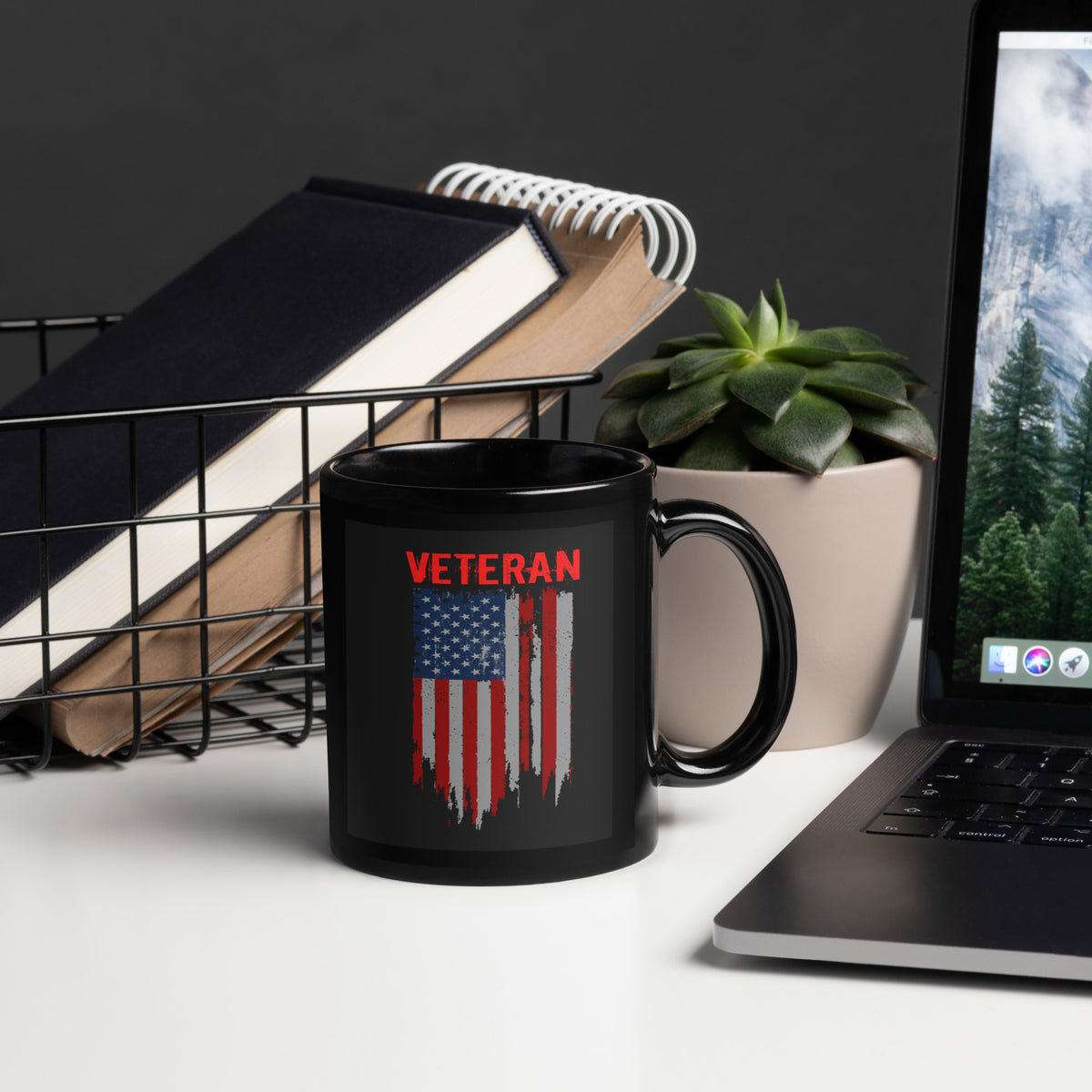 Black Glossy Mug - Veteran