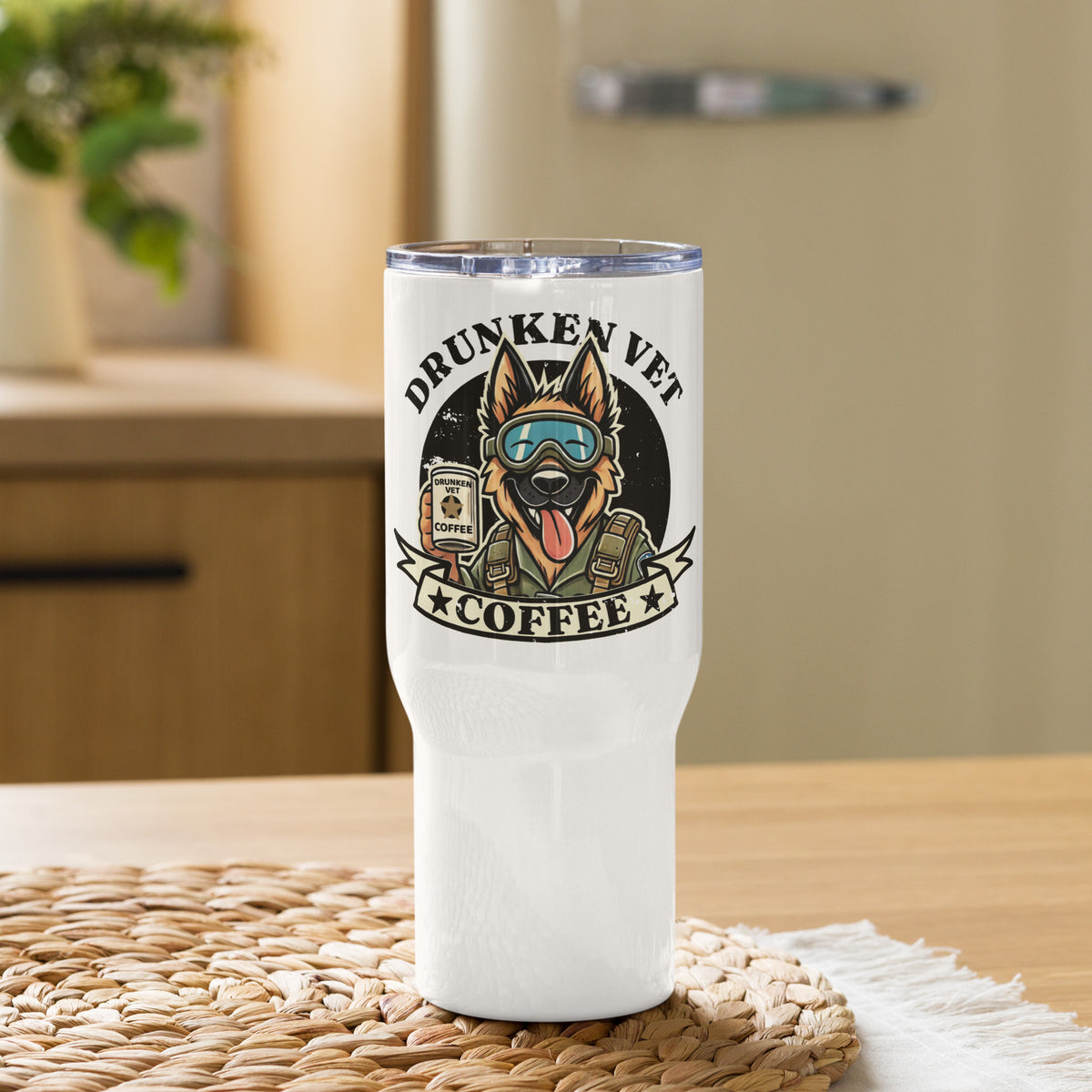 Travel mug with a handle - LOGO