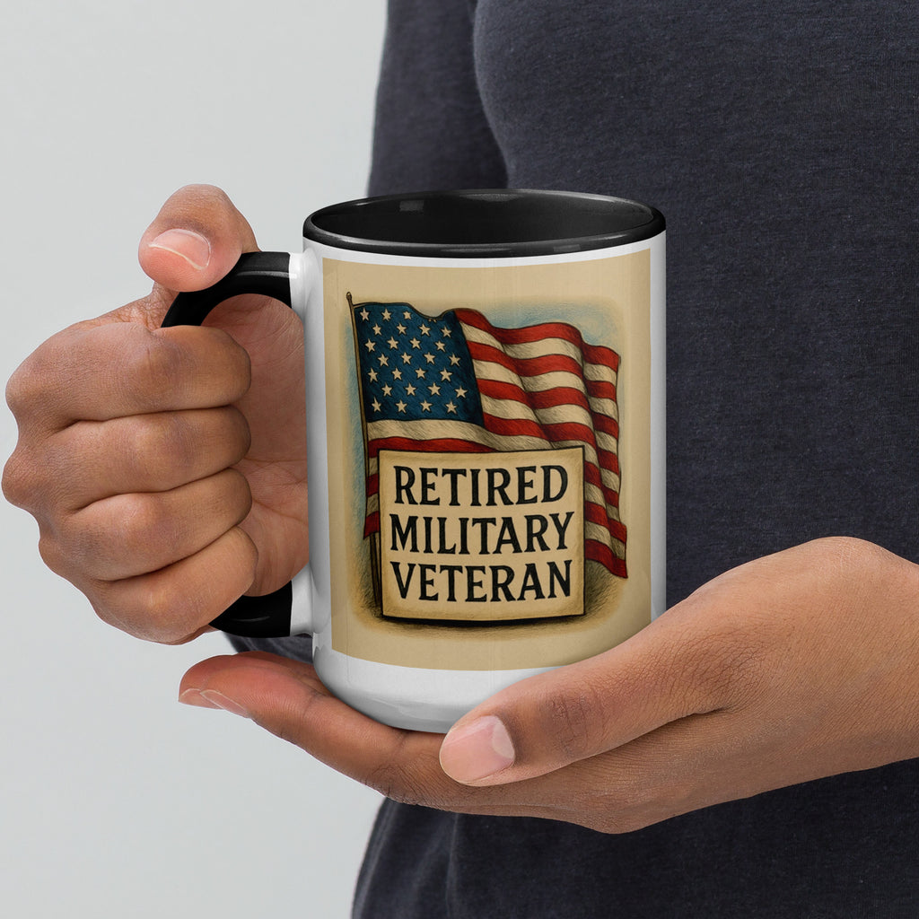 Mug with Color Inside - Retired Military Veteran