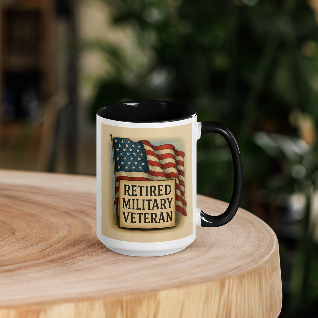Mug with Color Inside - Retired Military Veteran